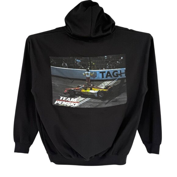 Team Penske IndyCar Men's Black Fleece Graphic Logo Hoodie Sweatshirt Sz 2XL NWT - Picture 4 of 12